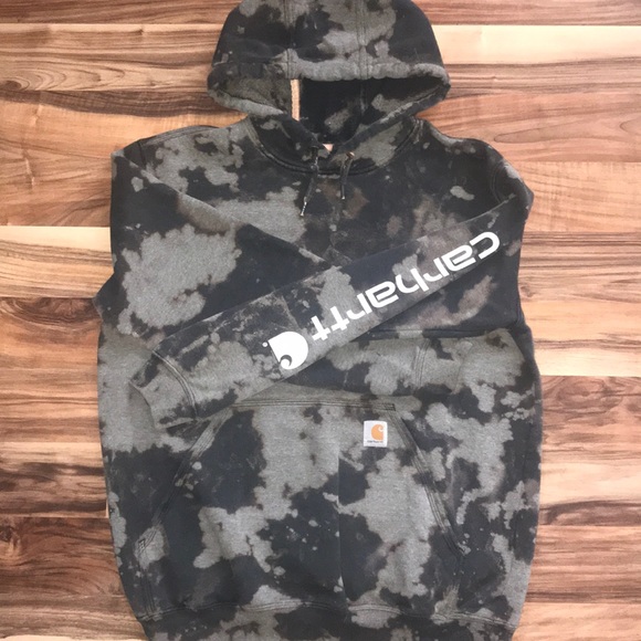 Carhartt Mens Hoodie Bleach Dyed 